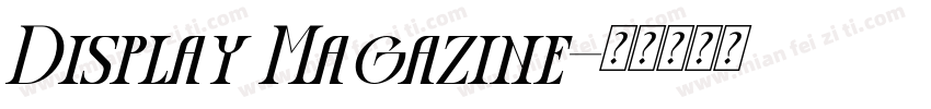 Display Magazine字体转换